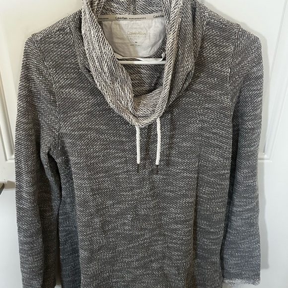 Calvin Klein Sweaters - Calvin Klein Women's Black and White Cowl Neck Sweater